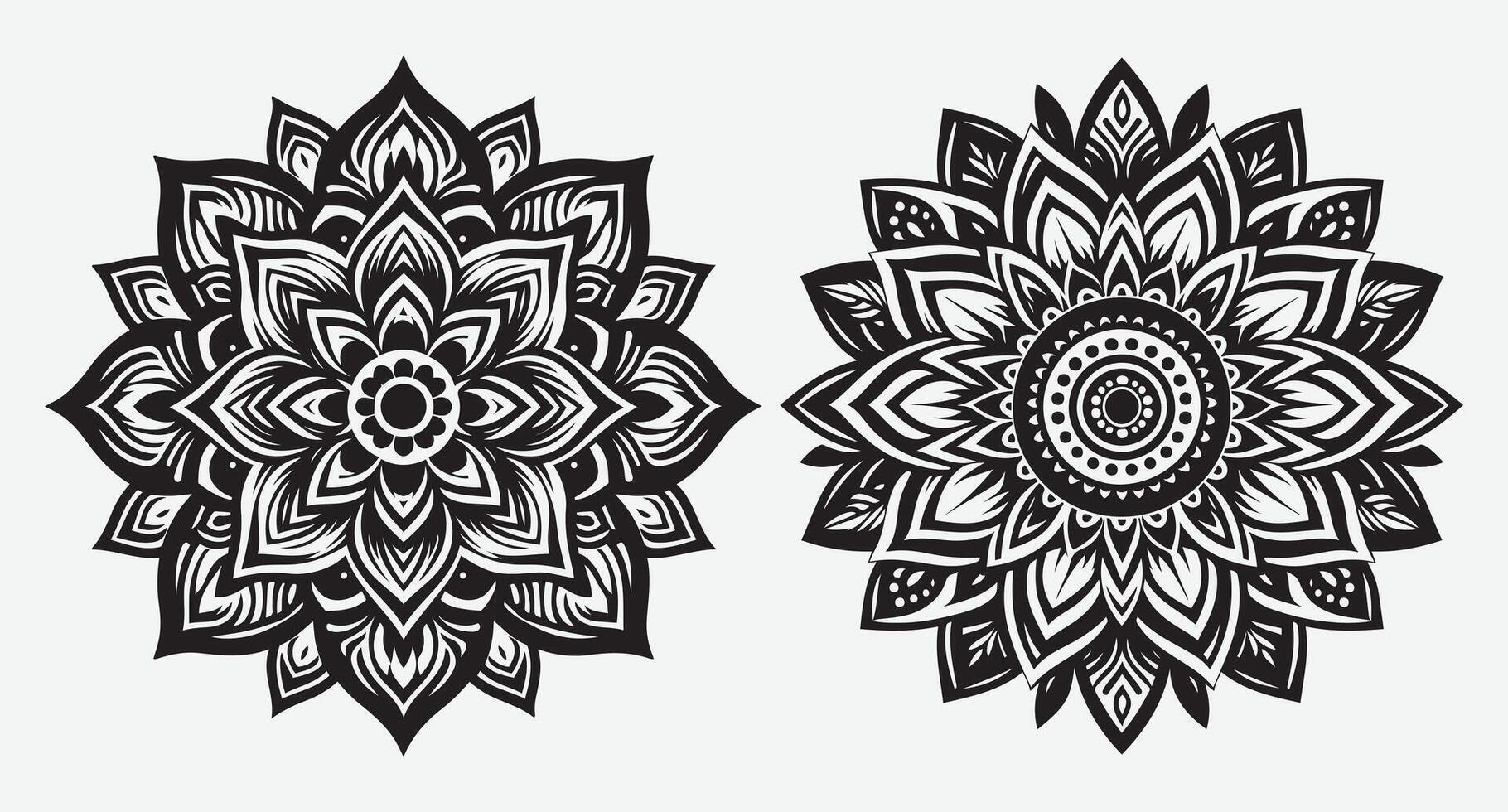 Unique Floral Mandala Patterns for Beautiful Religious Event Invitations vector
