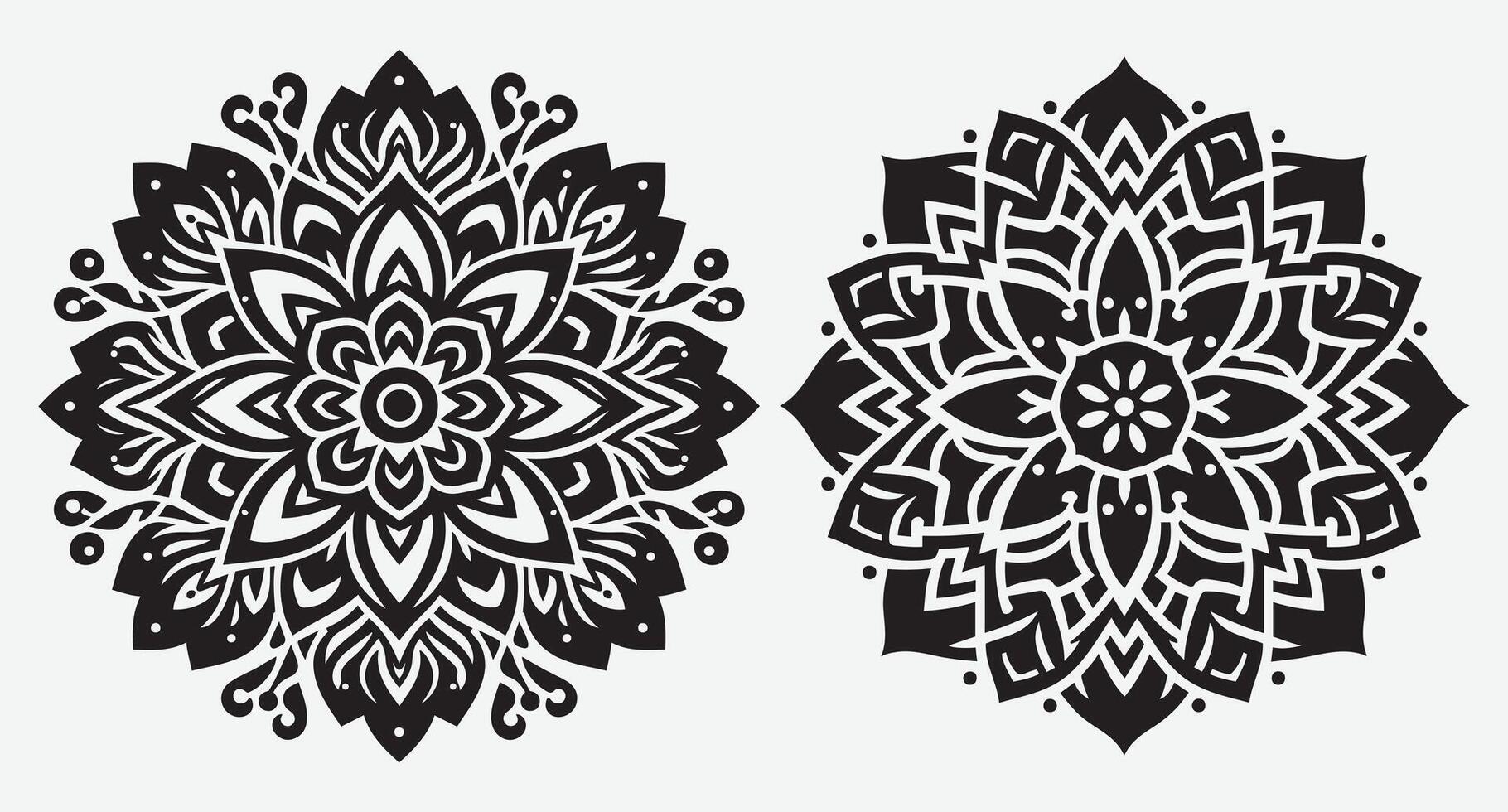 Unique Floral Mandala Patterns for Spiritual Event Poster Designs vector