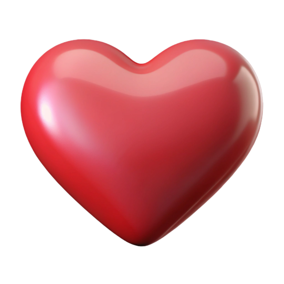 Distinctive 3D Love Icon with Fine Rendering and Transparent Background, Tailored for High End Digital Design Projects png
