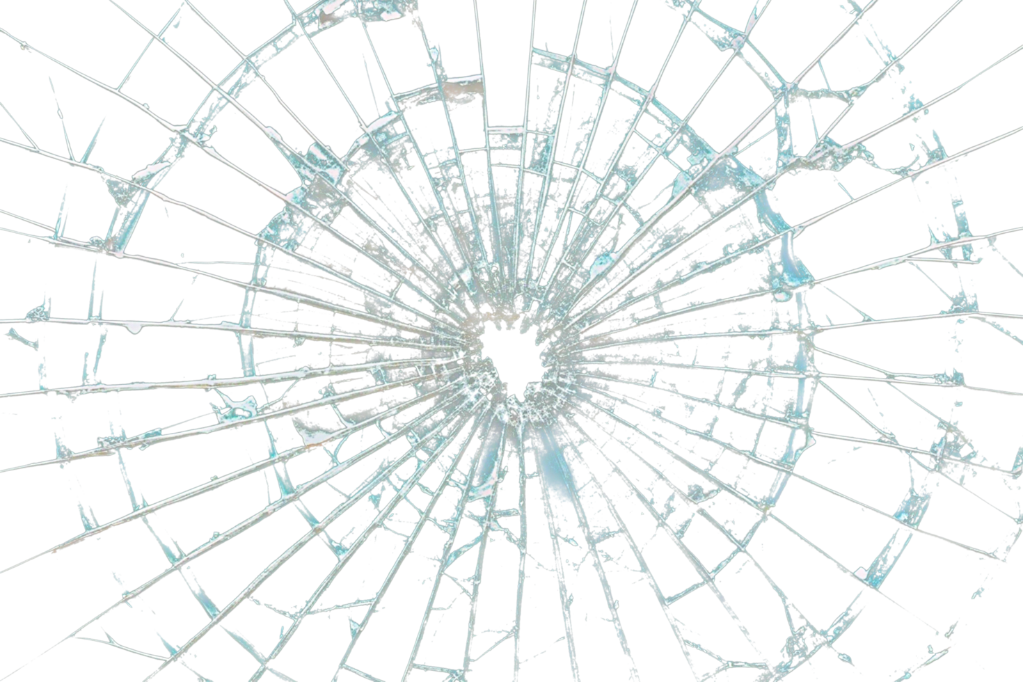 Versatile Broken Glass Overlay for Adding Realistic Shattered Textures on Transparent Background For Dramatic Designs png