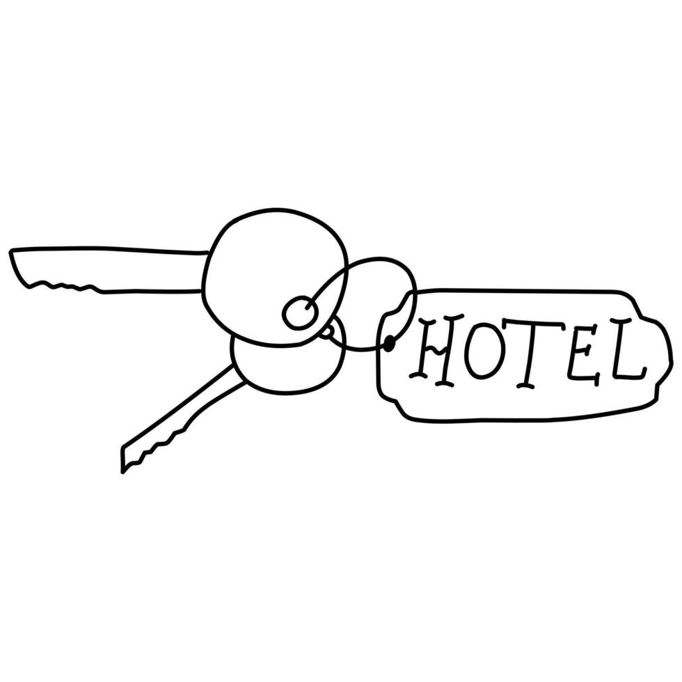 Hotel Keys Illustration on a white background vector