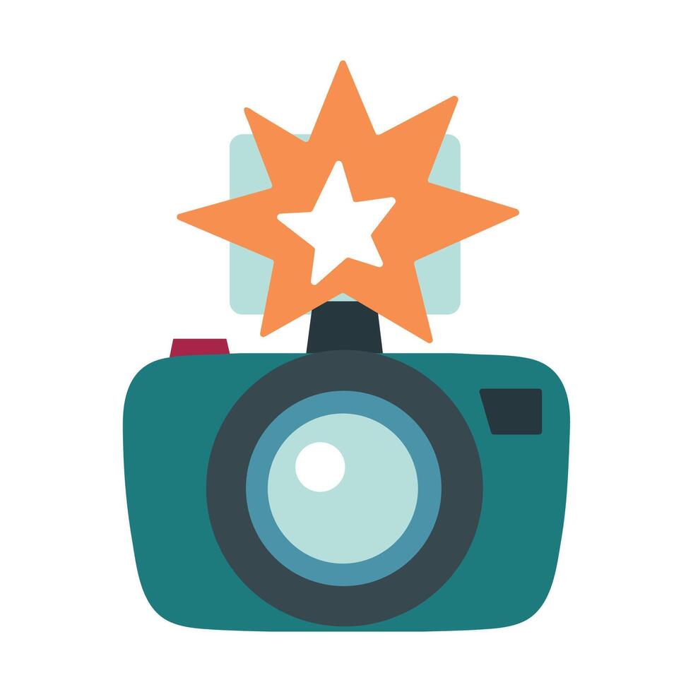 Camera with flash icon clipart avatar logtotype isolated illustration vector