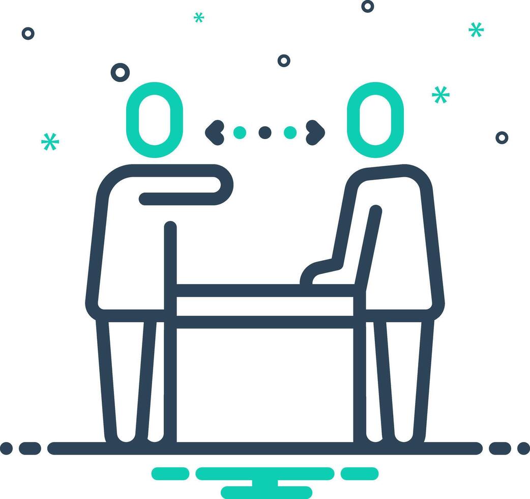 Mix icon for debate vector