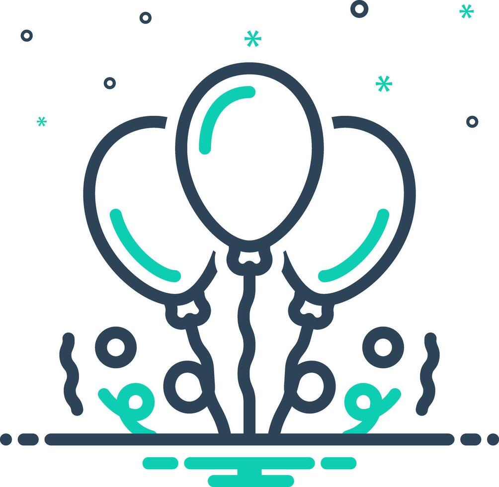 Mix icon for balloons vector