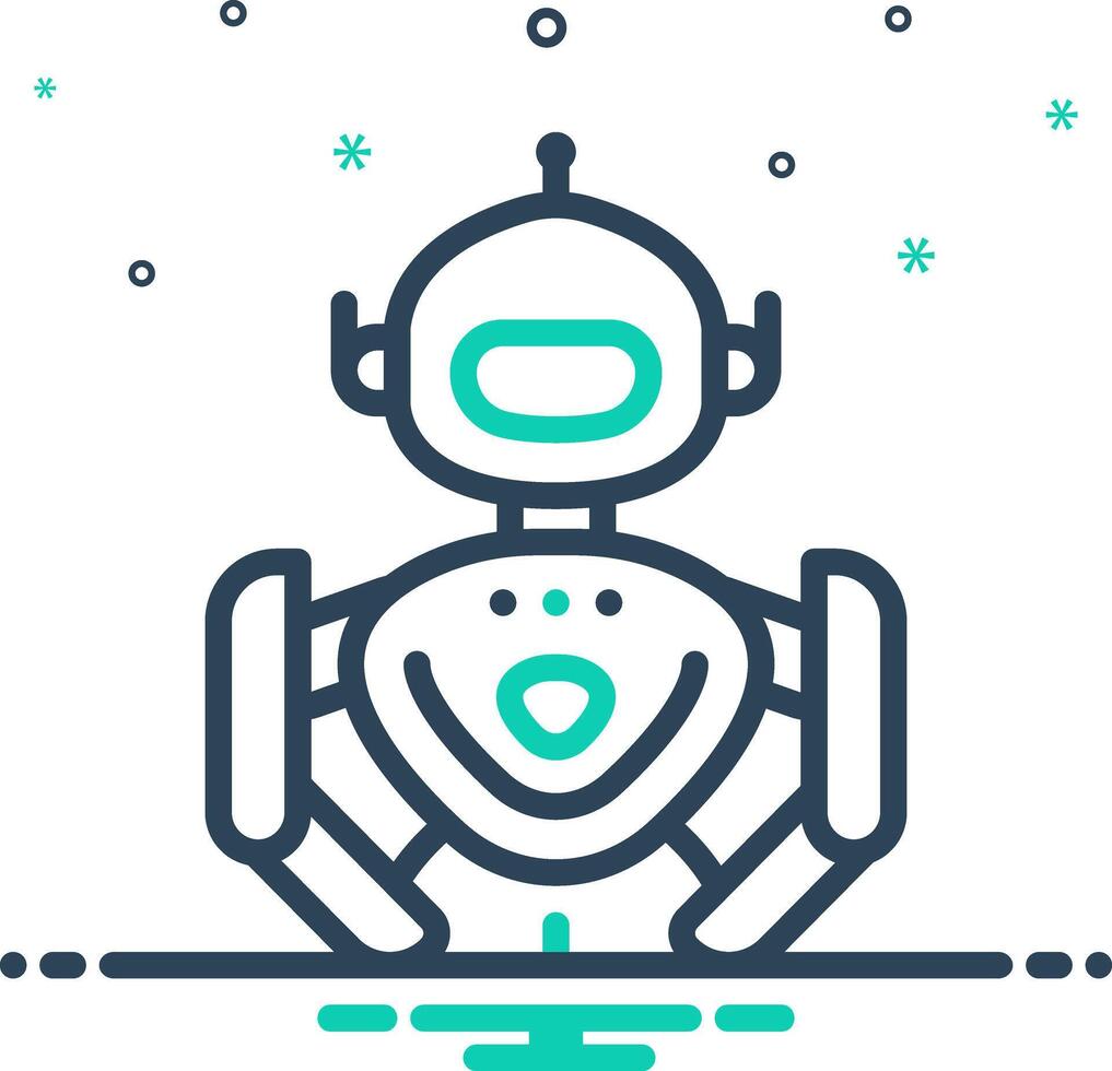 Mix icon for robot vector