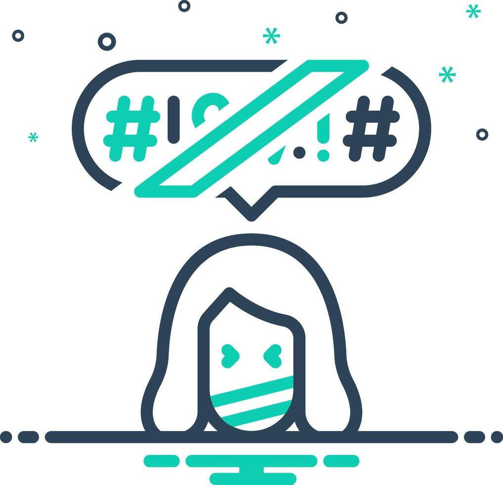 Mix icon for censored vector