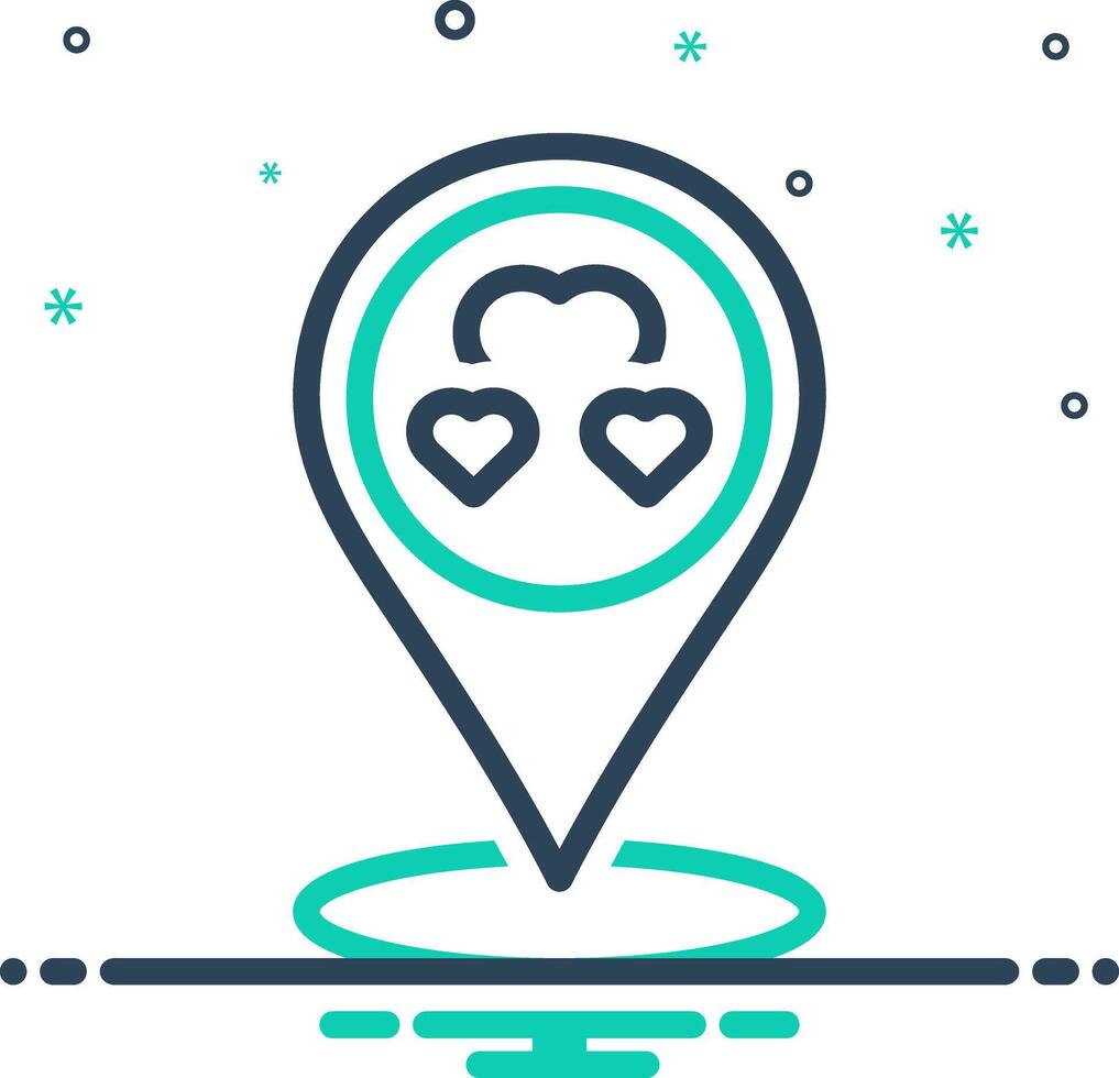 Mix icon for pin vector
