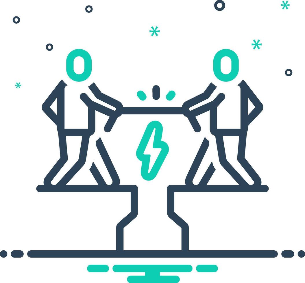 Mix icon for rivalry vector