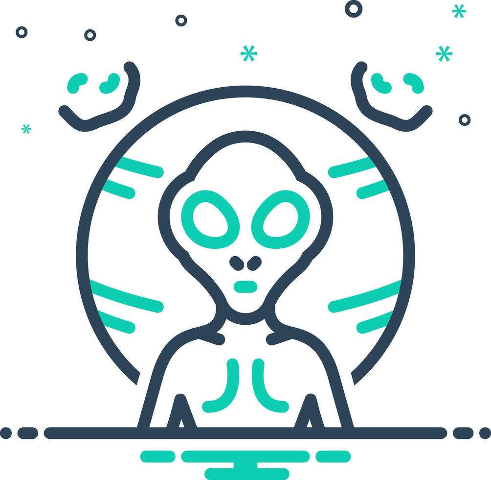 Mix icon for alien vector
