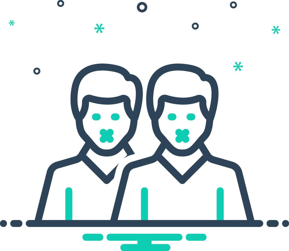Mix icon for censored vector