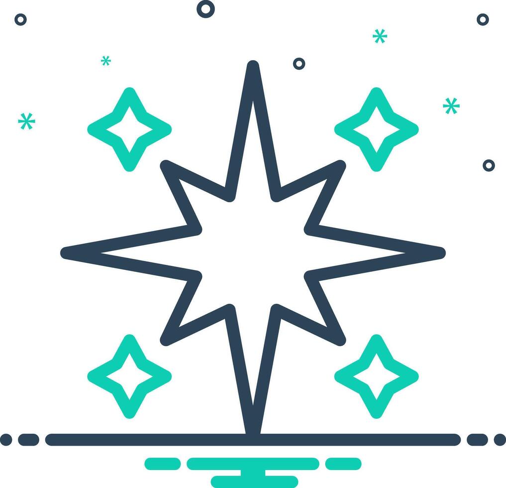 Mix icon for star vector