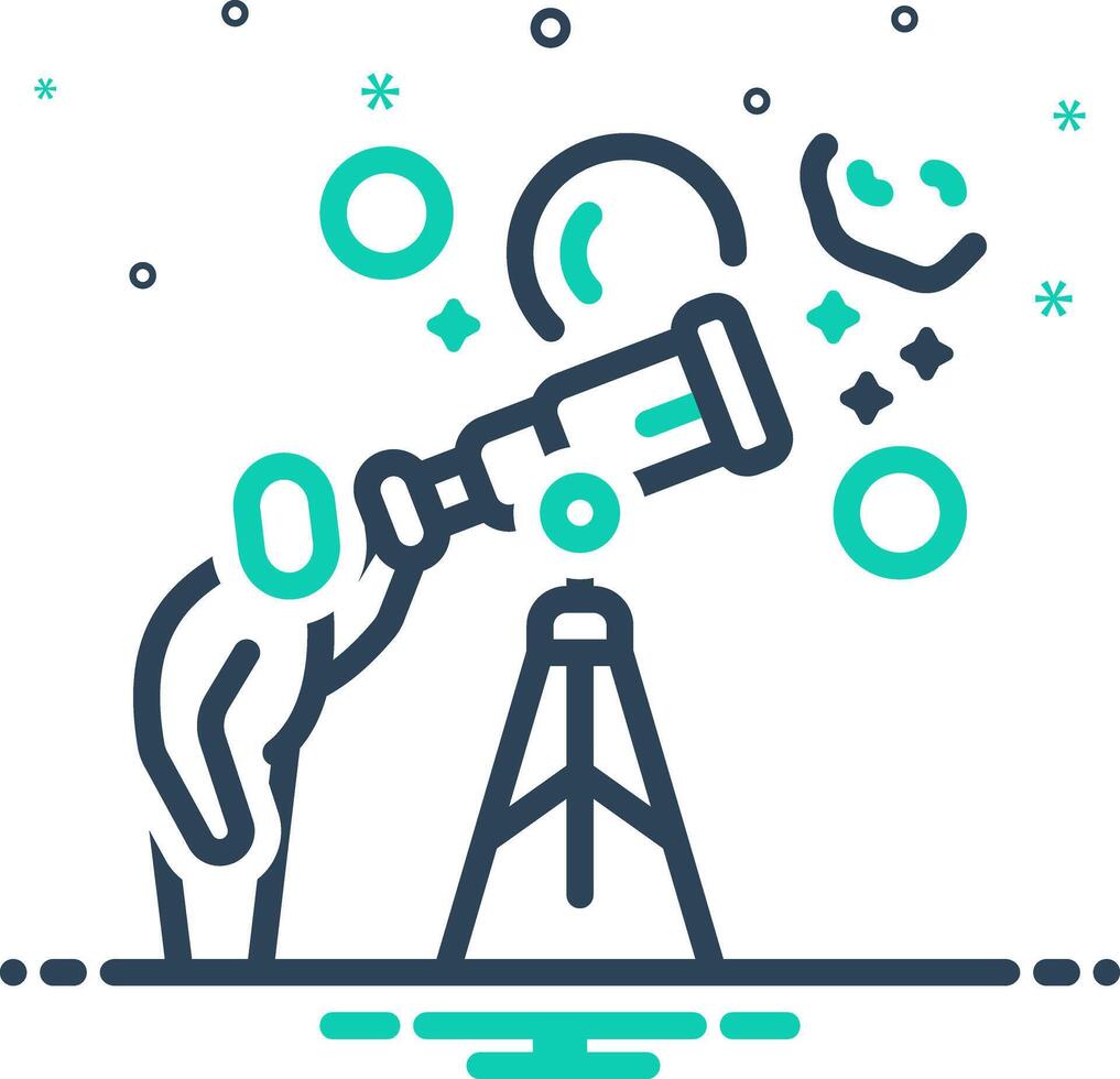 Mix icon for astronomer vector