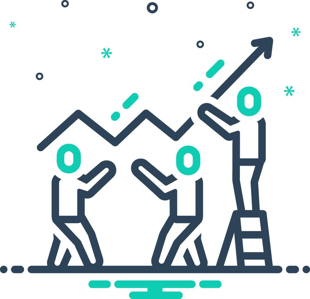 Mix icon for teamwork vector