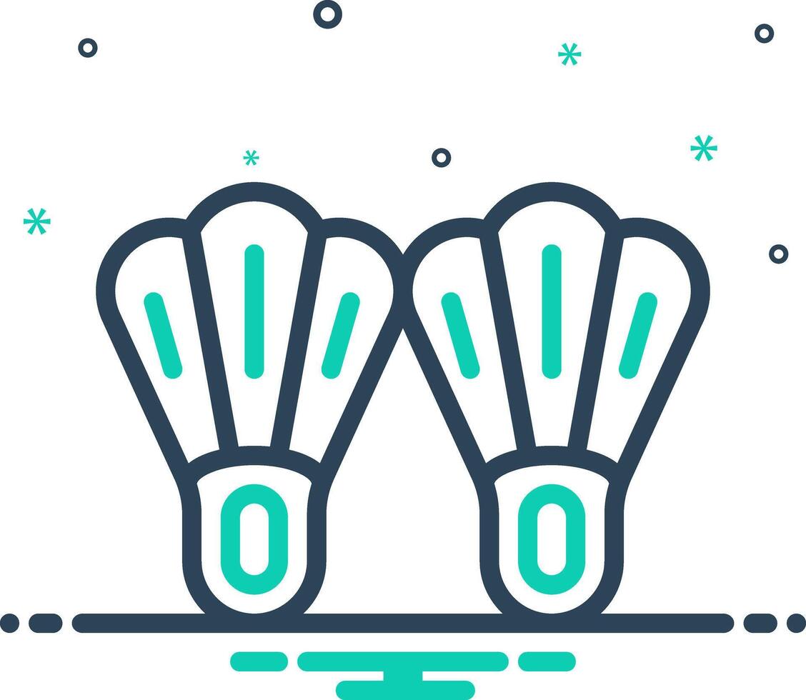 Mix icon for flippers vector