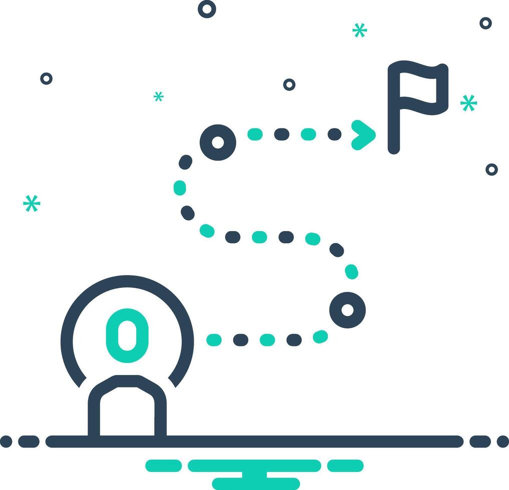 Mix icon for mission vector