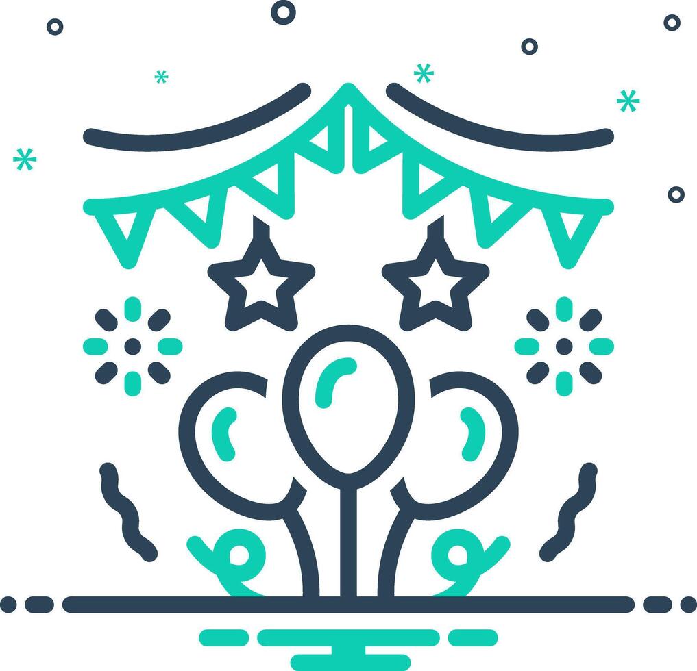 Mix icon for celebrate vector