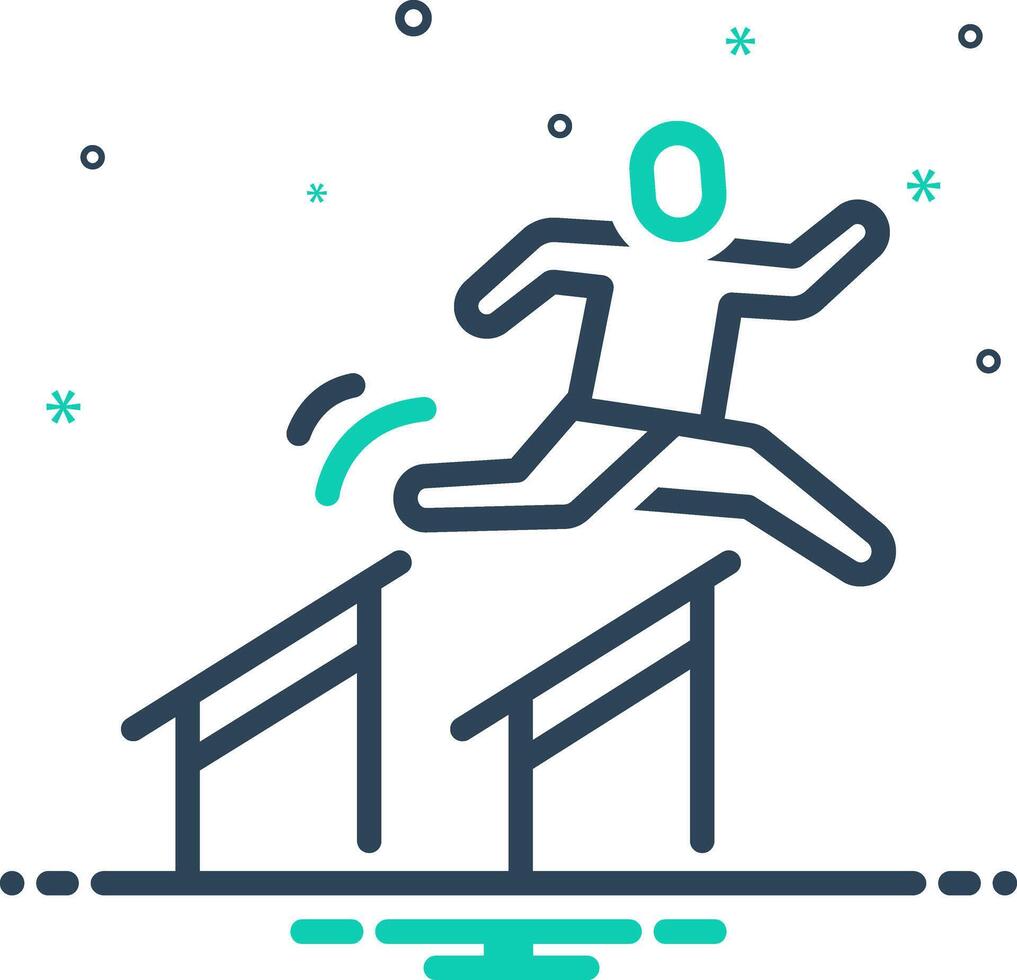 Mix icon for hurdle vector