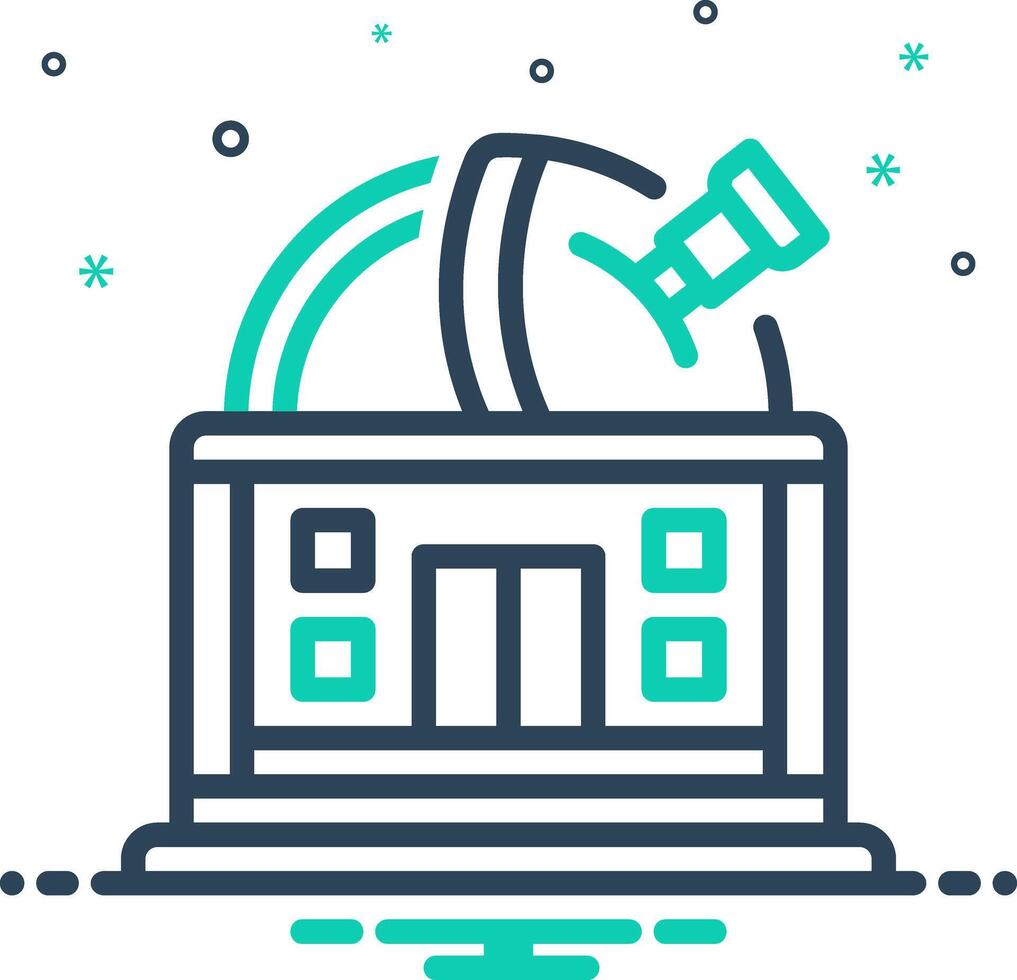 Mix icon for abservatory vector