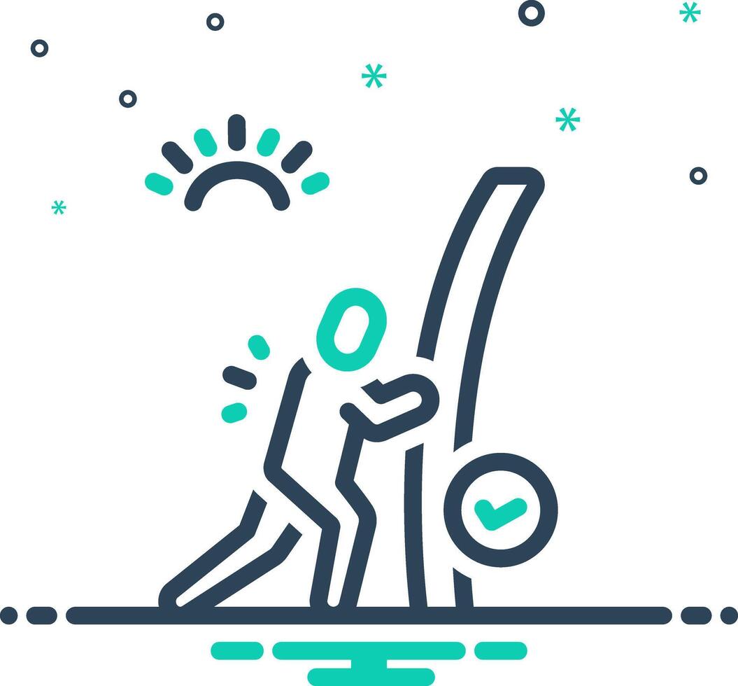 Mix icon for challenge accepted vector