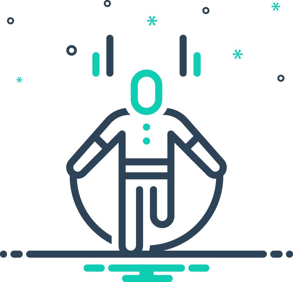Mix icon for jumping rope vector