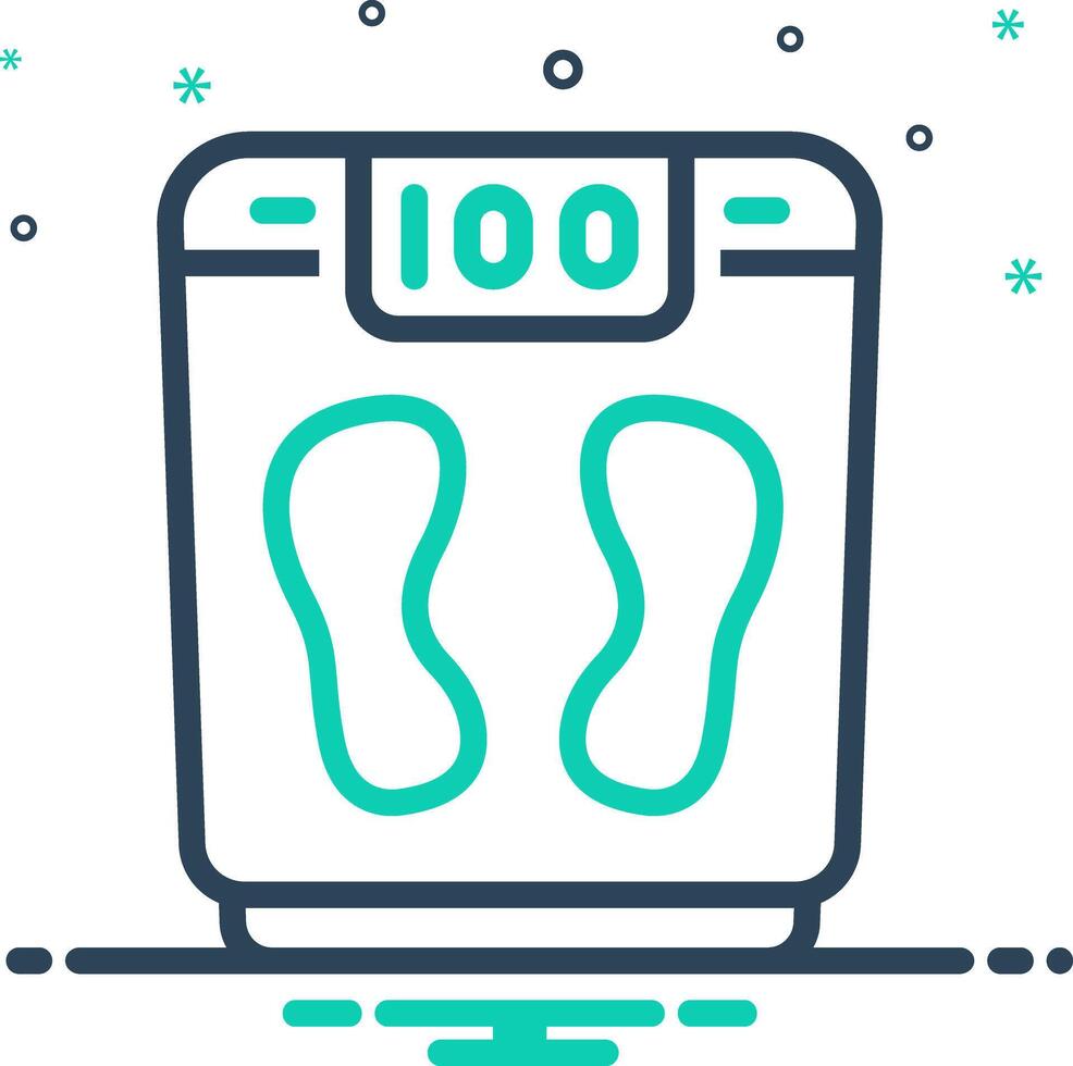 Mix icon for body scale vector
