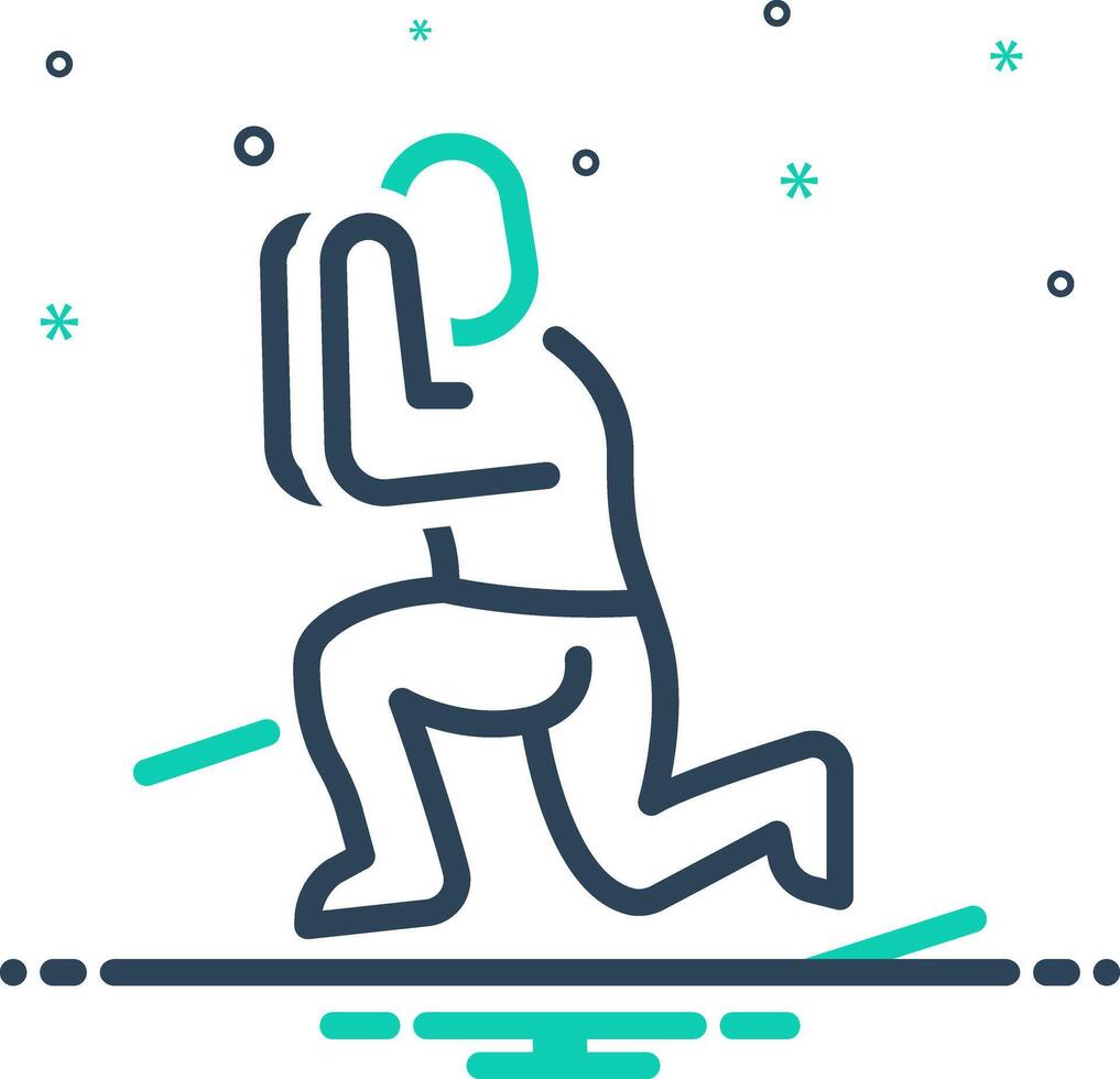 Mix icon for cardio vector