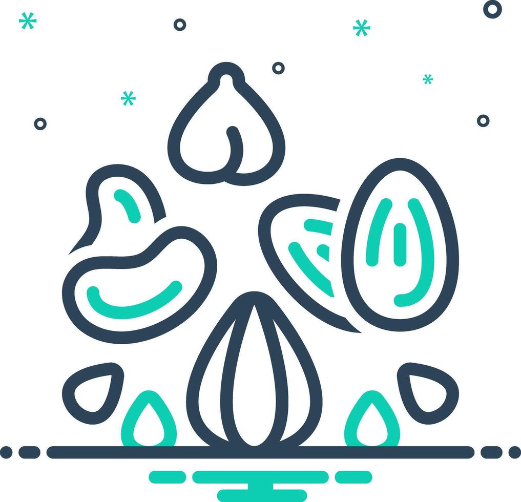 Mix icon for nuts vector