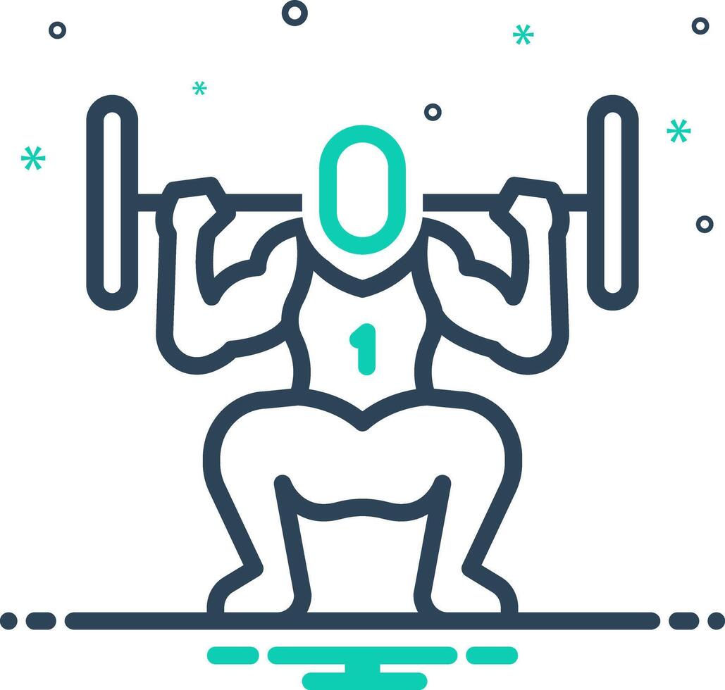 Mix icon for squat vector