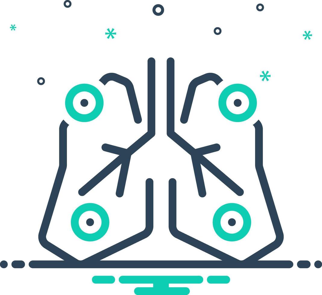 Mix icon for asthma vector