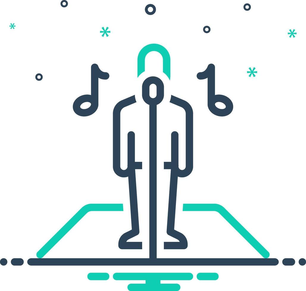 Mix icon for singing vector