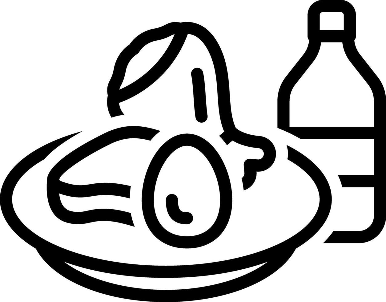 Black line icon for protein vector