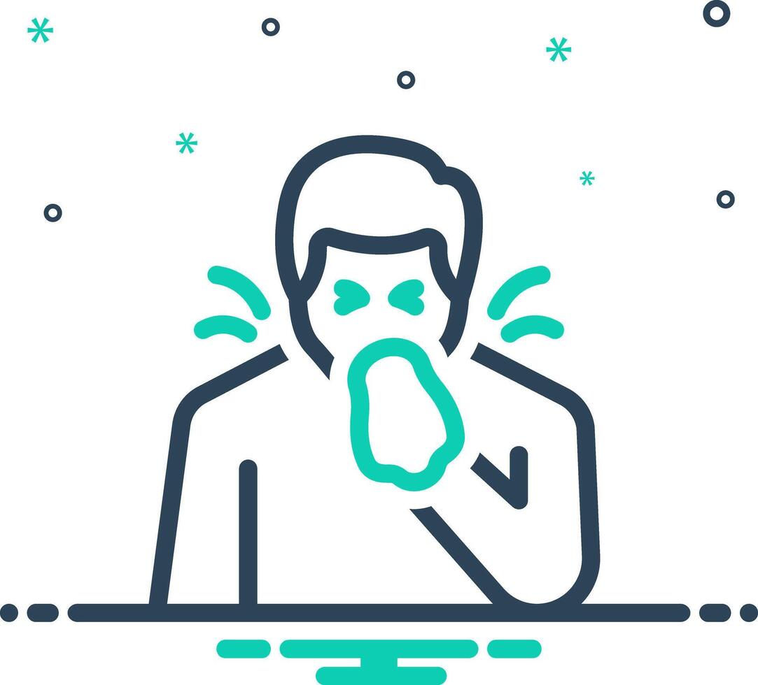 Mix icon for sneezing vector