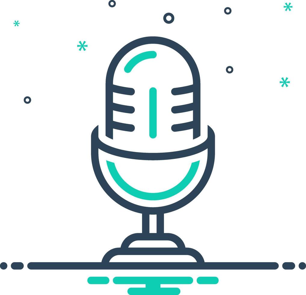 Mix icon for microphone vector