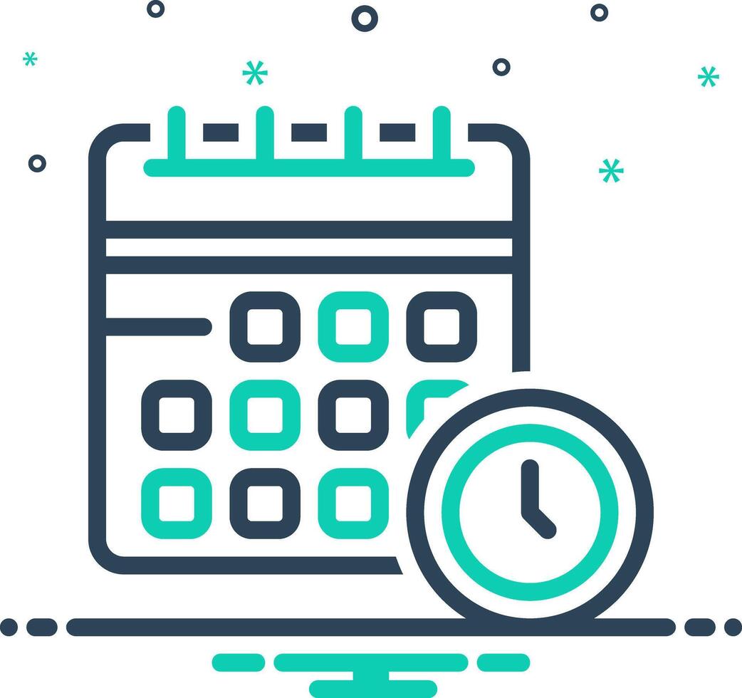 Mix icon for schedule vector