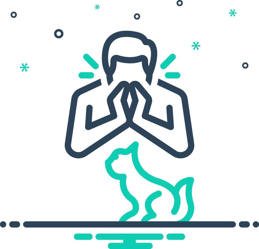 Mix icon for asthma vector