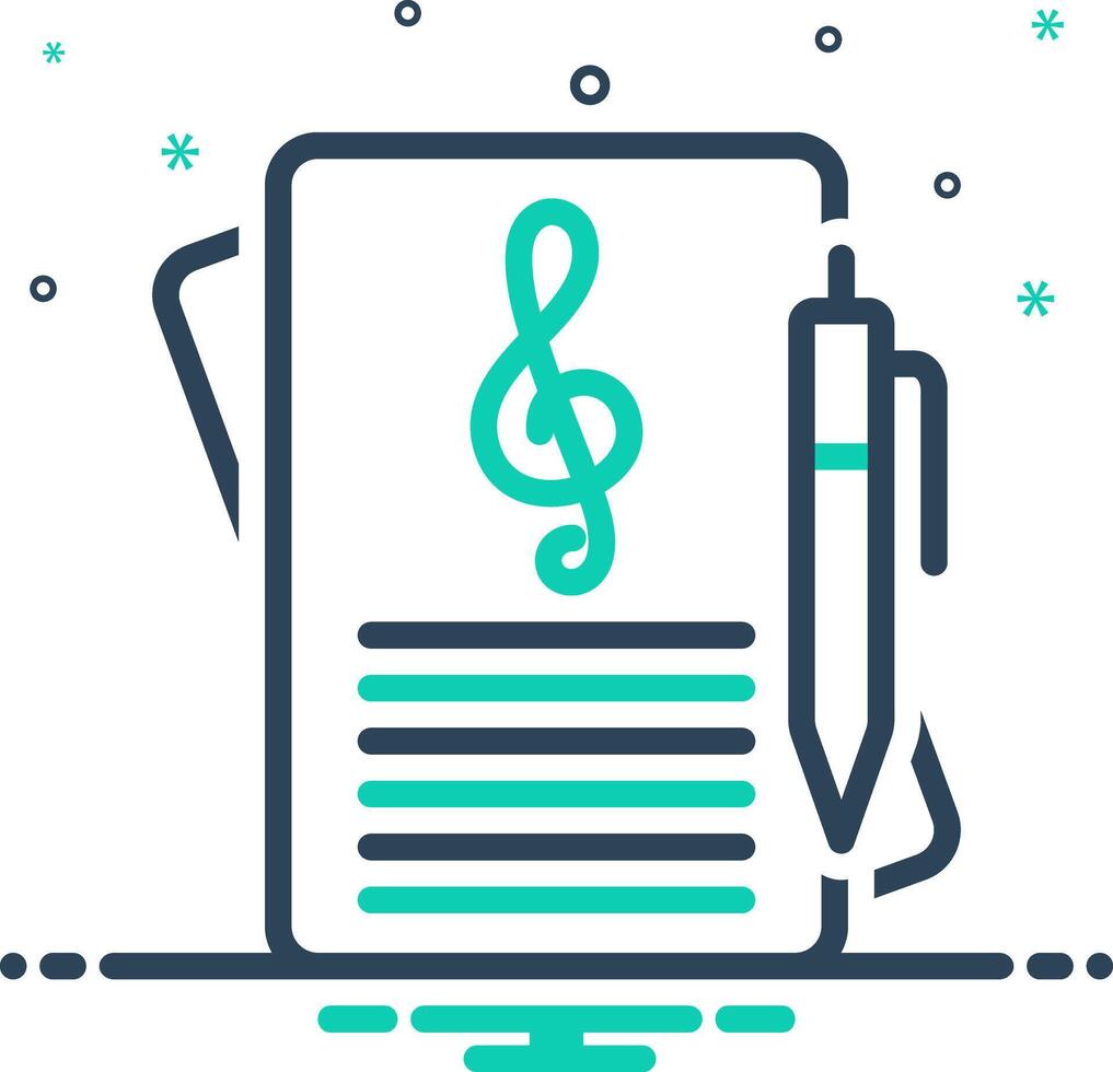 Mix icon for note vector