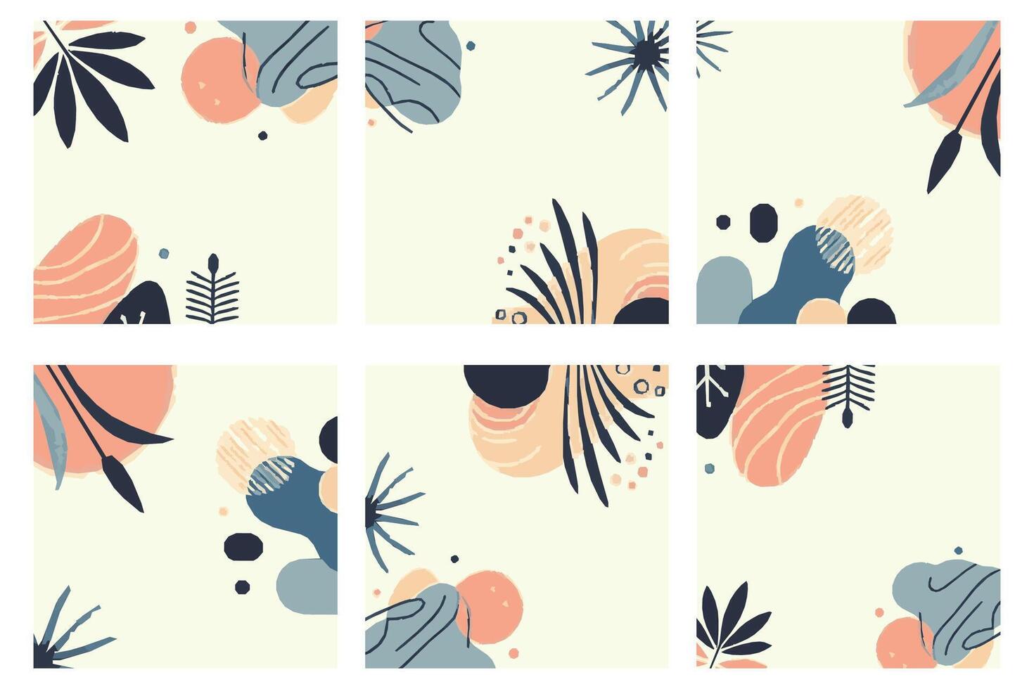 Elevate your brand's visual appeal with our abstract botanical background, featuring serene earthy tones and elegant leaf designs. vector