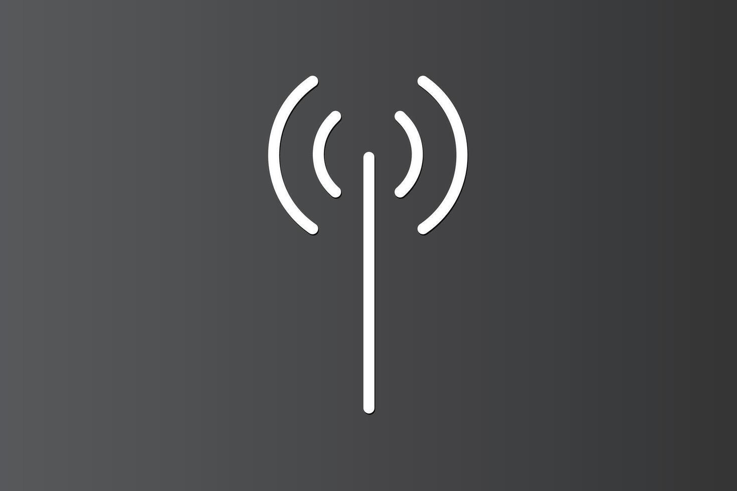 WIFI network icon on dark background vector