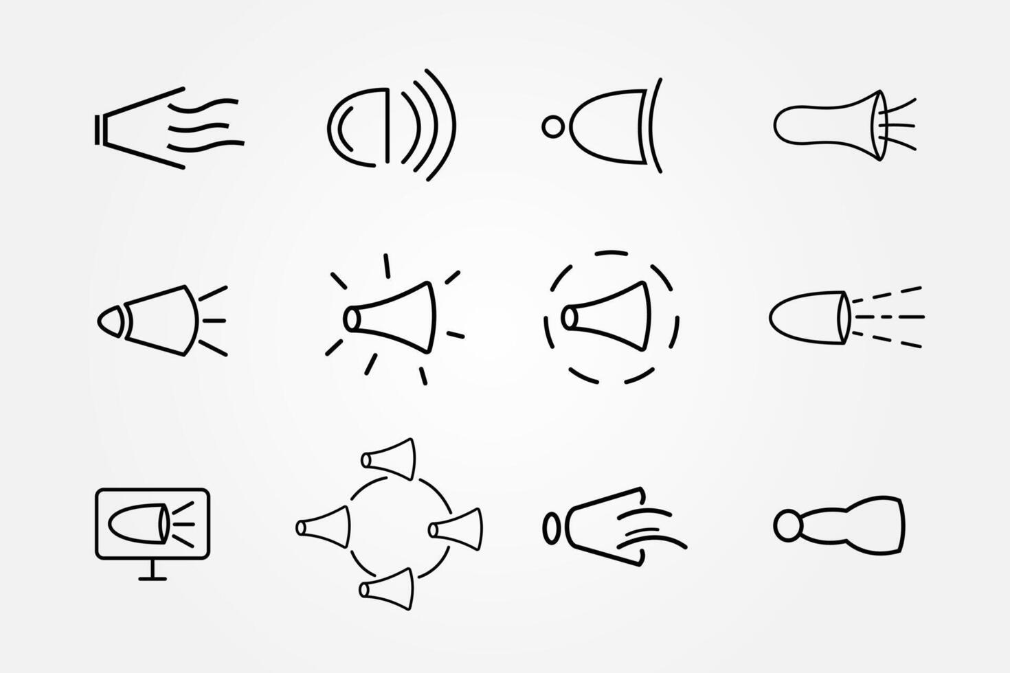 Marketing icon set using lines for ecommerce business vector