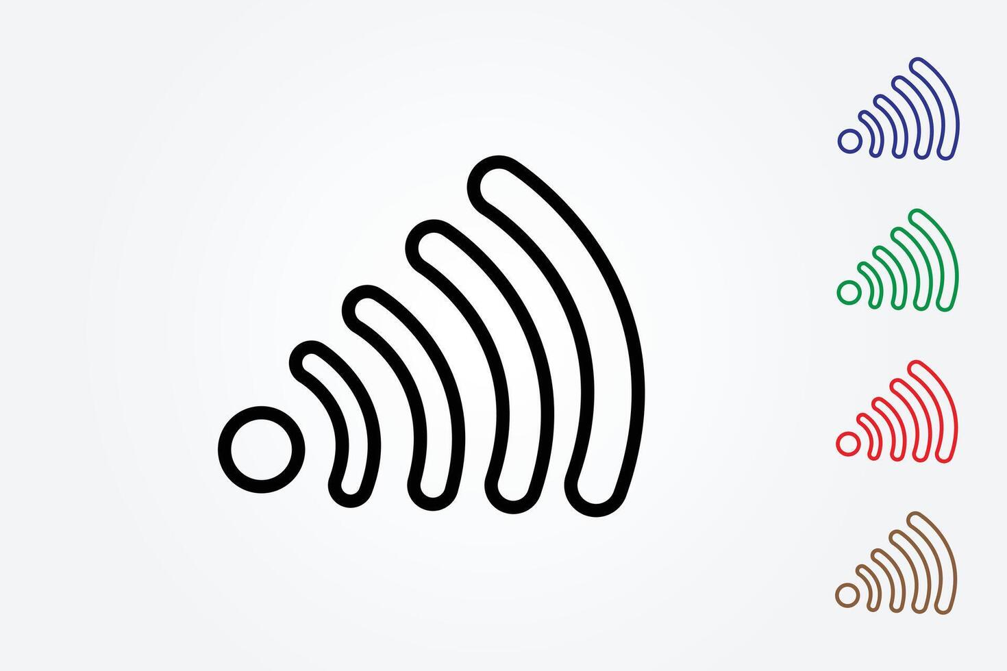 Wireless network icon for business and home on white background vector