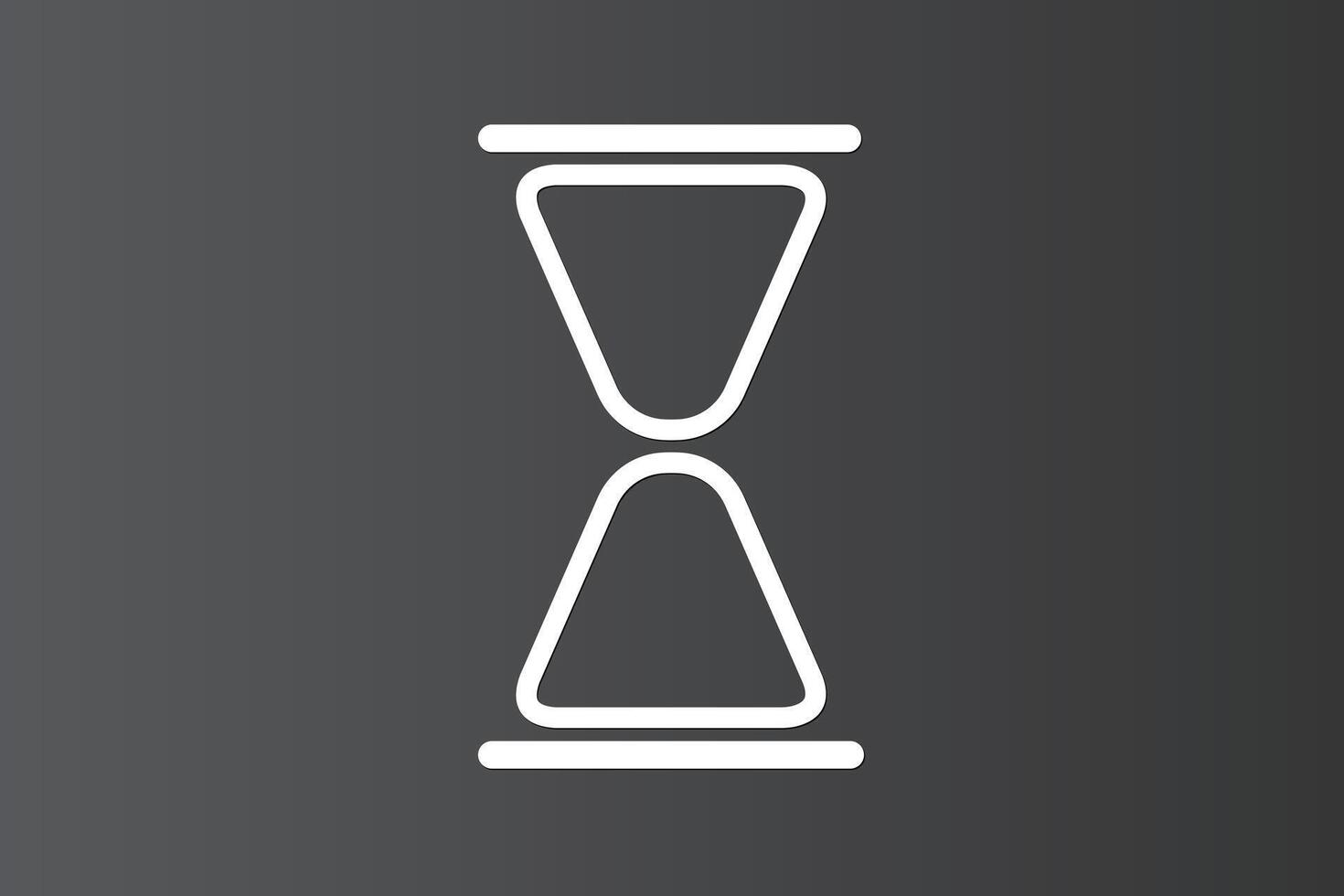 Hourglass icon on dark background vector