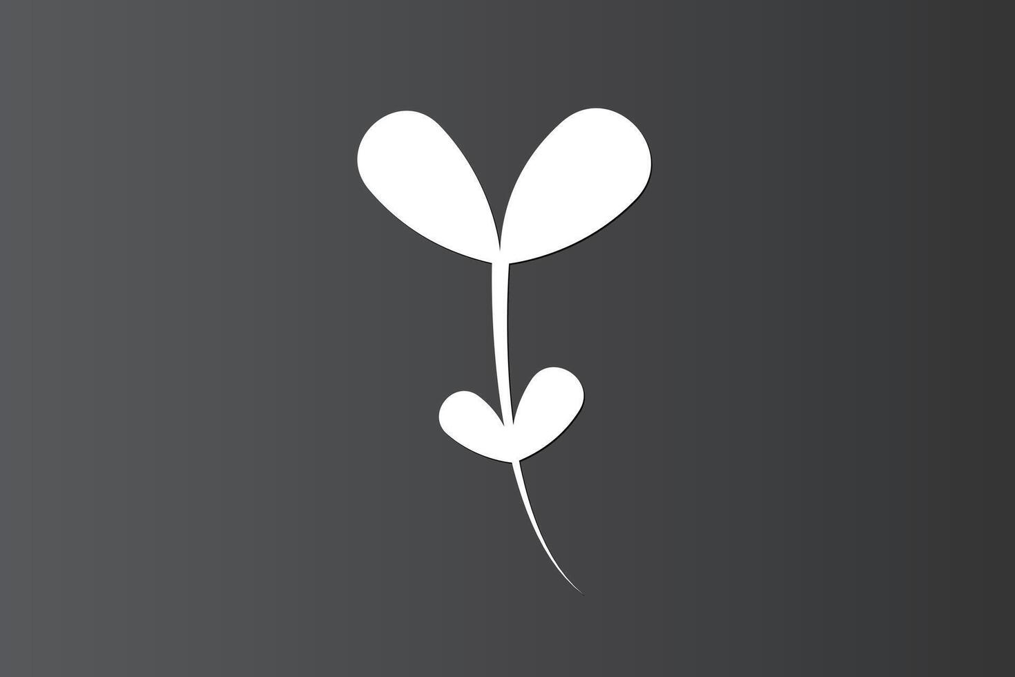Small plant icon on dark background vector
