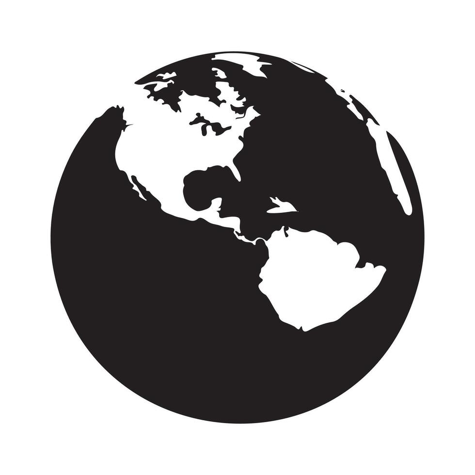 Earth Globe Realistic Illustration Stock Illustration isolated on white background vector