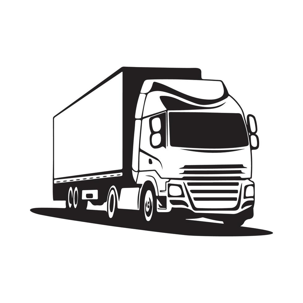 Delivery truck van isolated on white background Stock Image vector