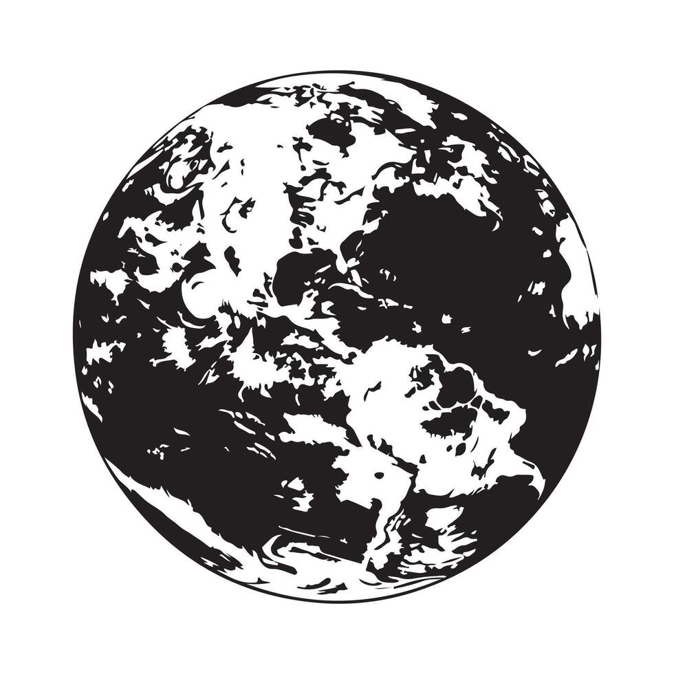 Earth Globe Realistic Illustration Stock Illustration isolated on white background vector