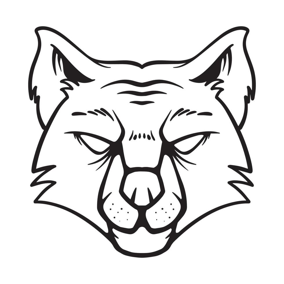 Wild fox hand drawn sketch illustration vector