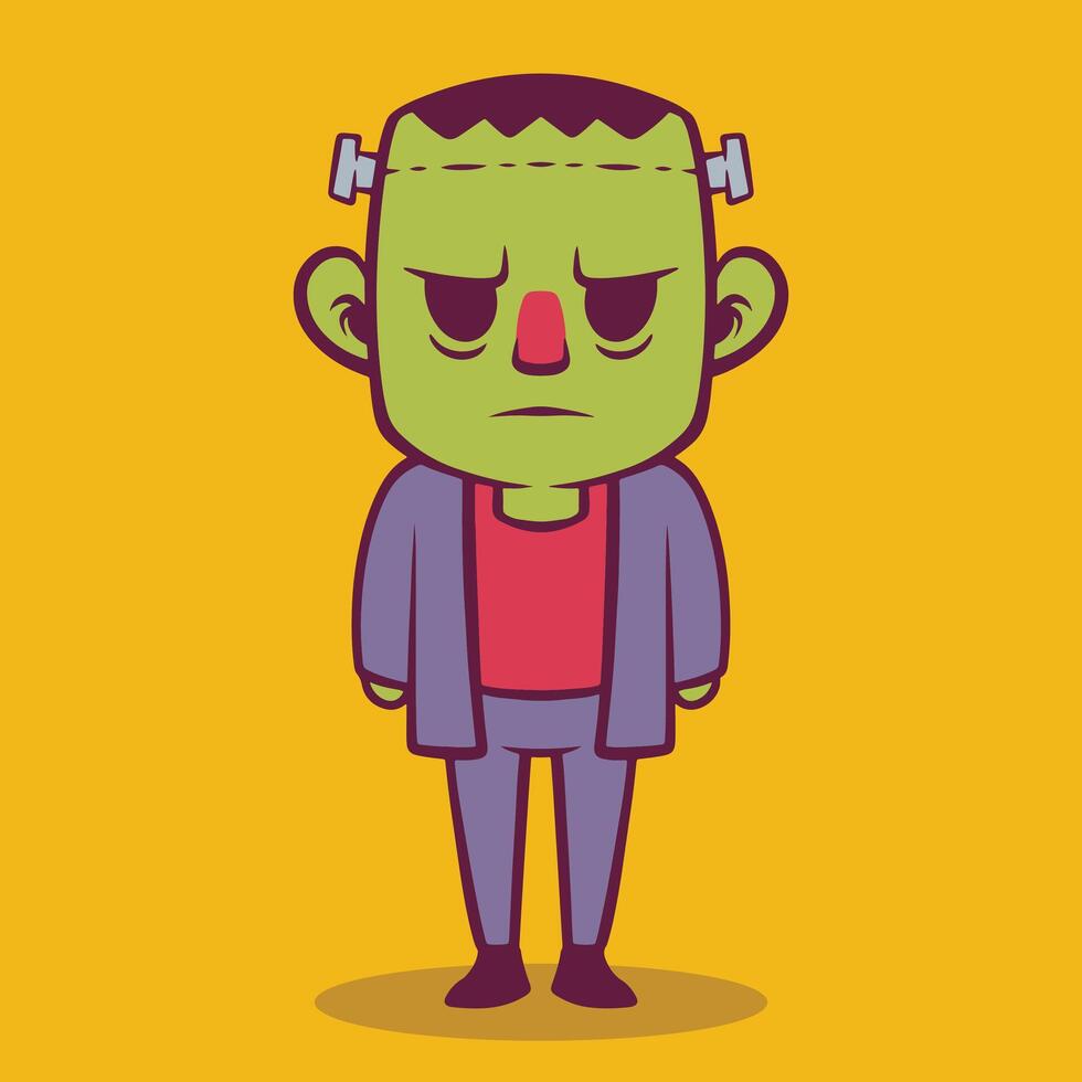 Halloween Frankenstein character vector