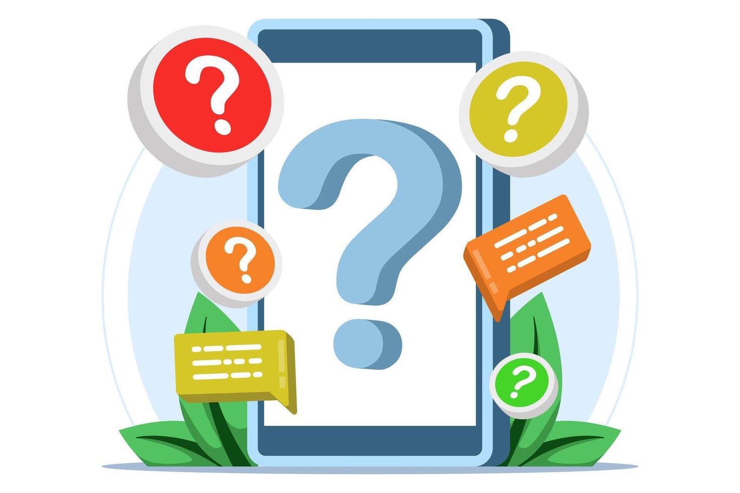 frequently asked questions concept, Business FAQ, Frequently asked questions about exclamation mark and question mark Question and answer metaphor, discussion to get solution for every problem. vector