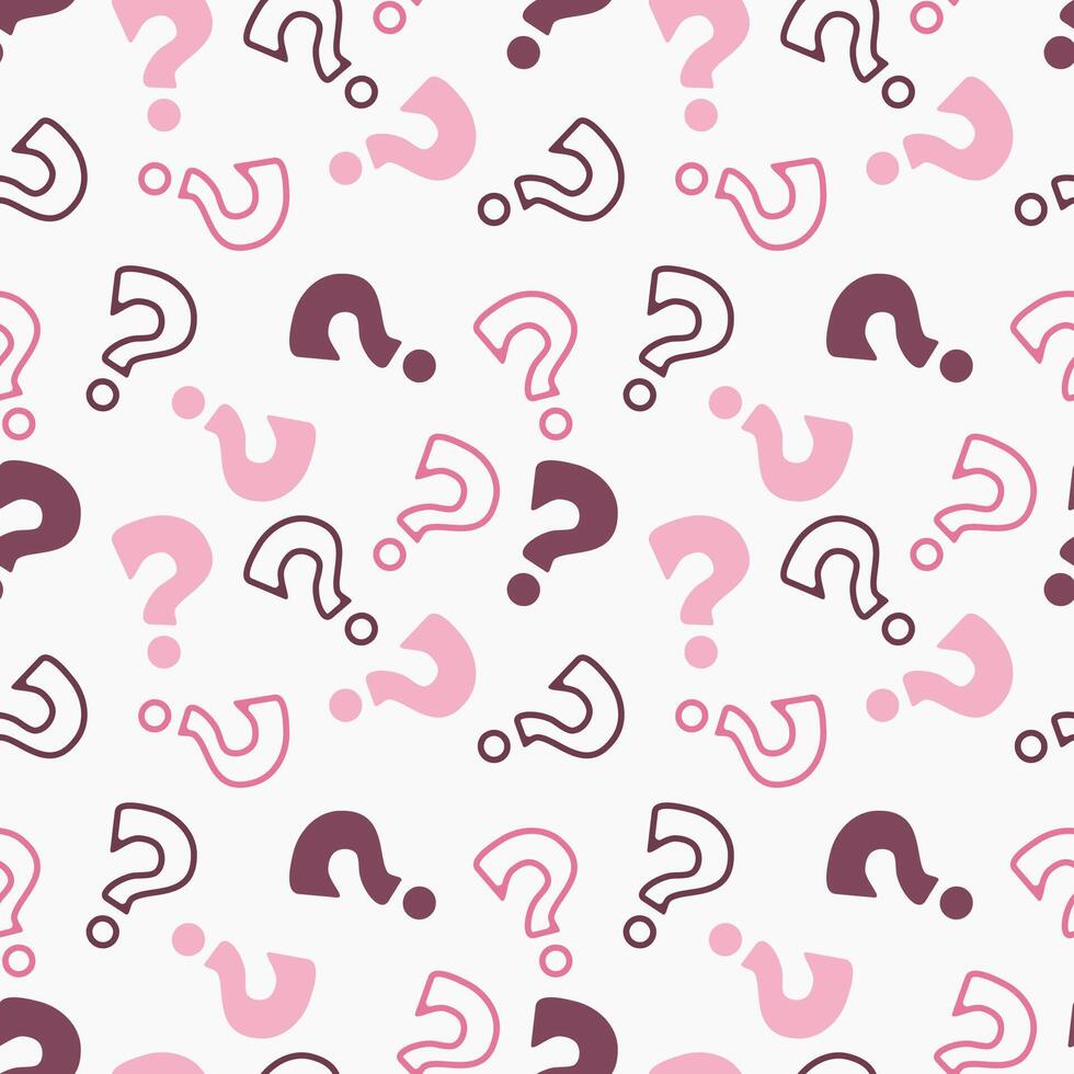 cute question mark background pattern vector