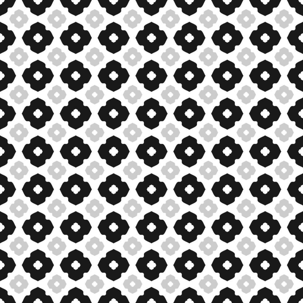 abstract geometric floral monochrome pattern vector